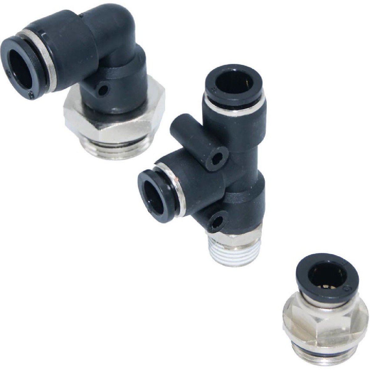 Pneumatic fittings in plastic and stainless steel from Davair Ireland